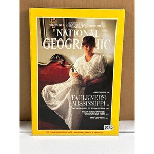 National Geographic March 1989 Issue Faulkners Mississippi Wildlife South Georgi